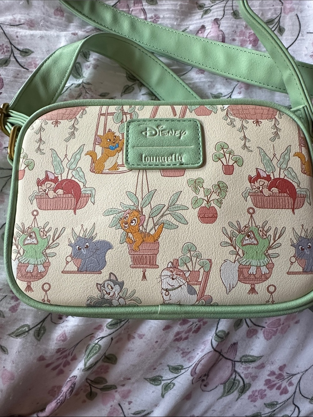 Loungefly Disney Cats Greenhouse Plants Crossbody Purse
